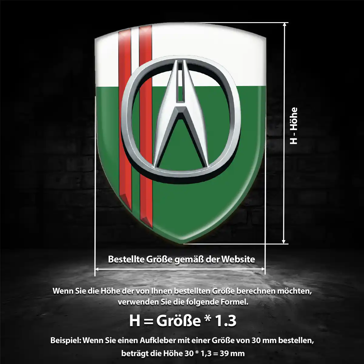 Acura Aufkleber Silikon Embleme Exterieurdesign