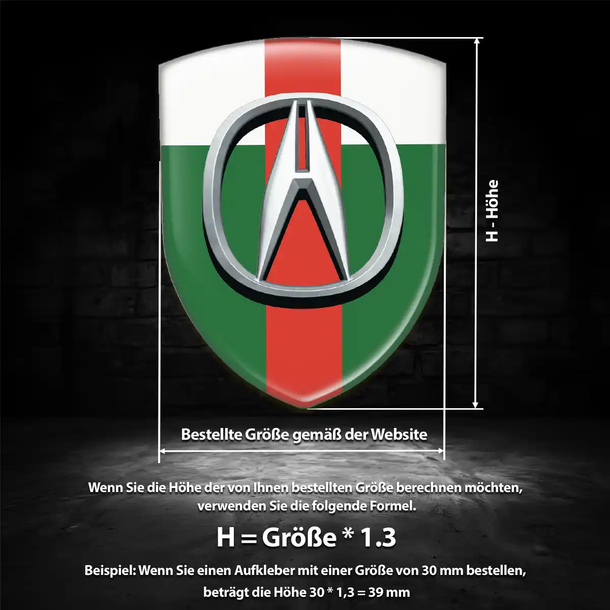 Acura Aufkleber Silikon Embleme Interieurdesign
