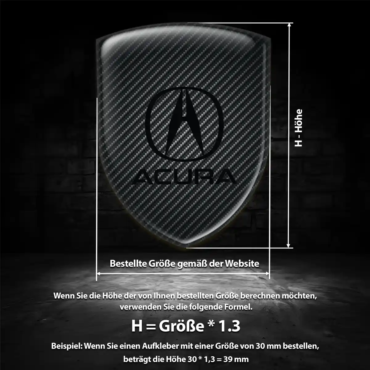Acura Aufkleber Silikon Embleme Limitierte Auflage