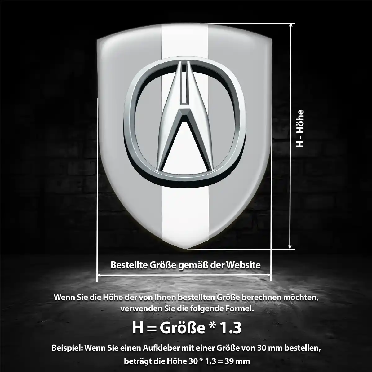 Acura Aufkleber Silikon Embleme Premiumqualität
