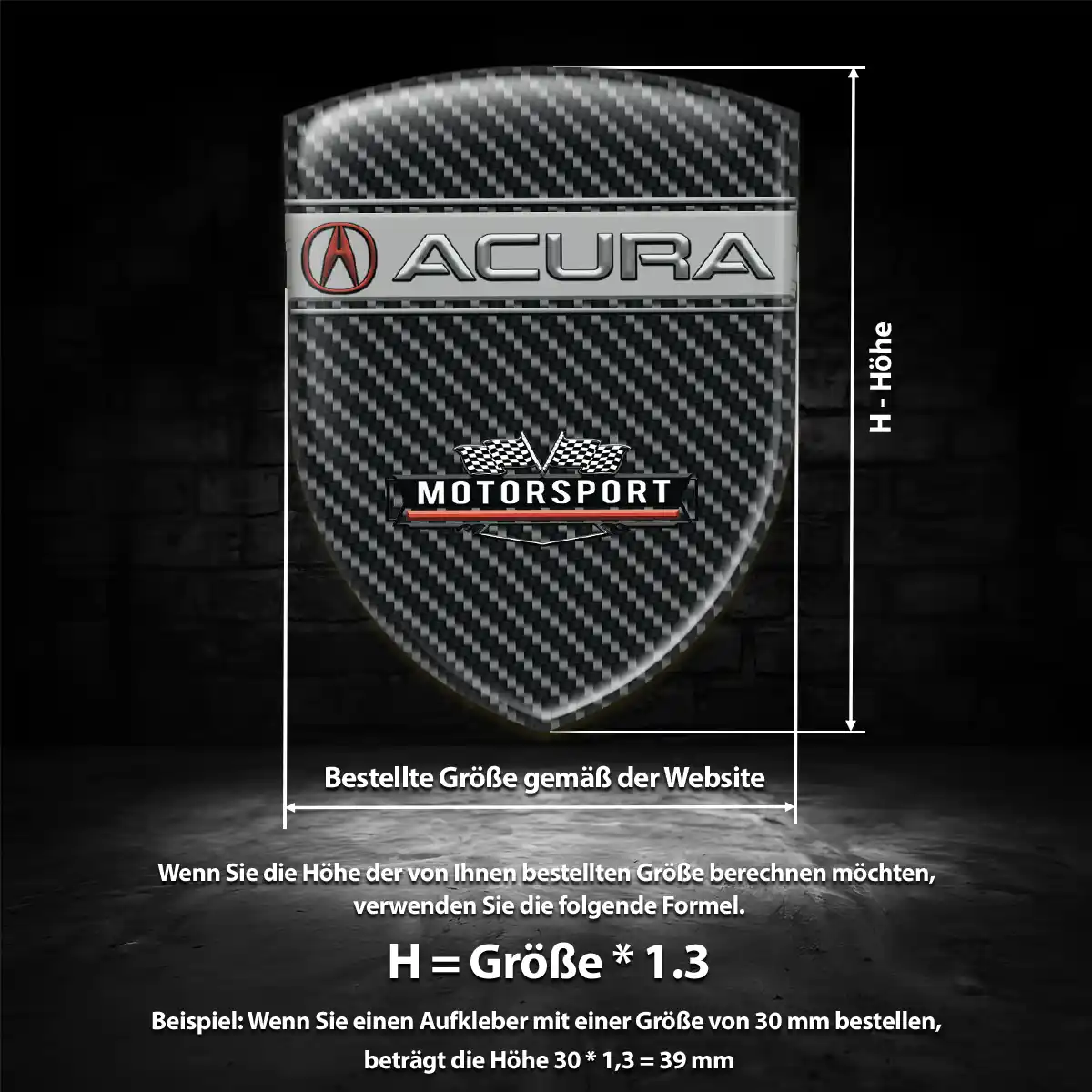 Acura Aufkleber Stilvolles Design