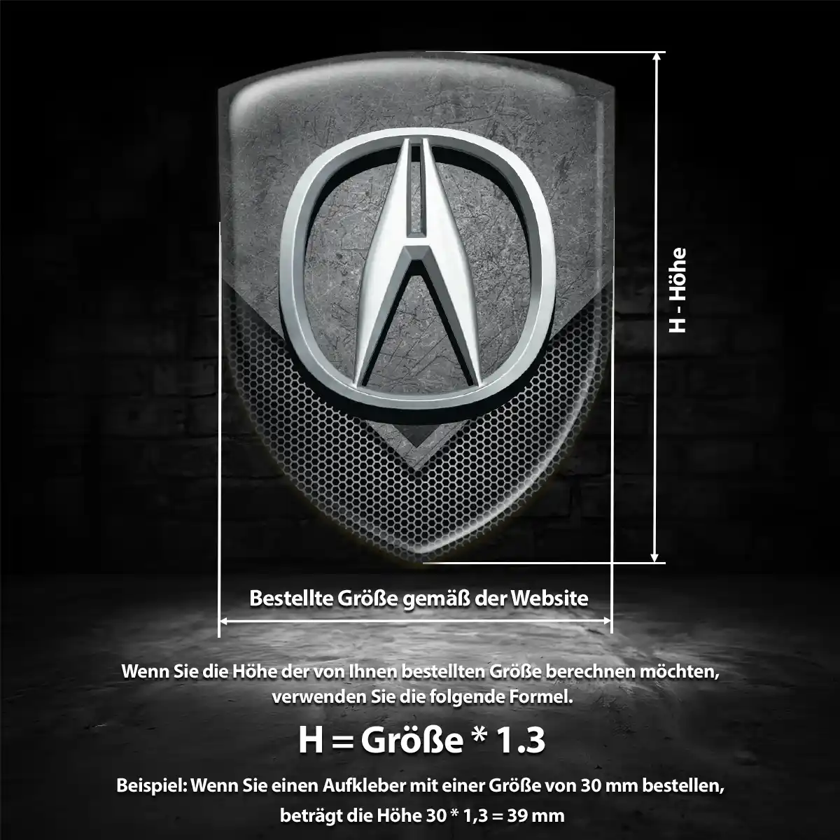 Acura Aufkleber Wappen Auto Hochwertiges Harz