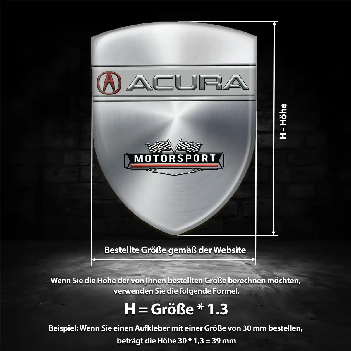 Acura Aufkleber Wappen Auto Hohe Qualität