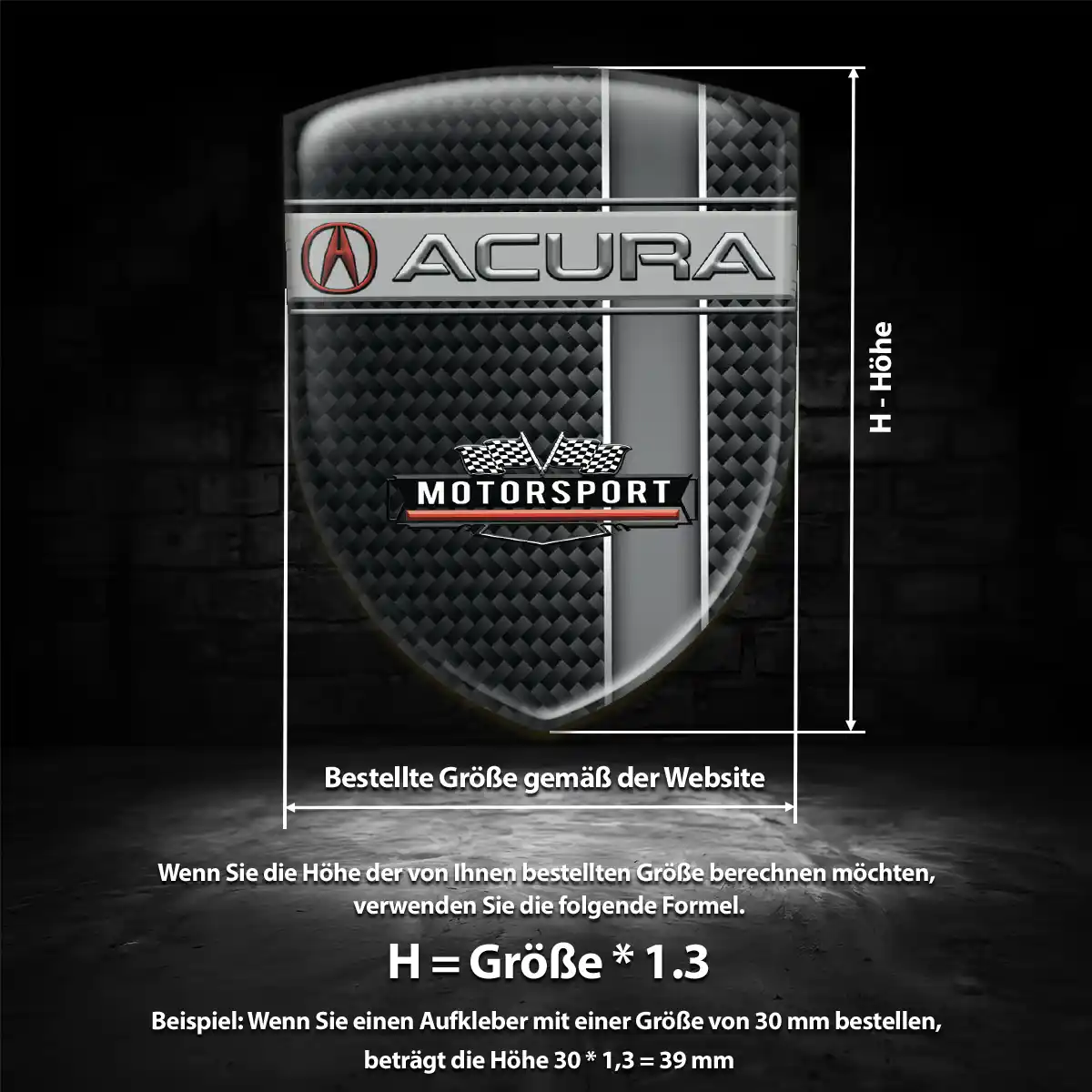 Acura Aufkleber Wappen Auto Interieurdesign
