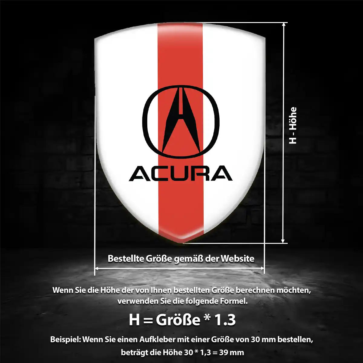 Acura Aufkleber Wappen Auto Luxus-Edition