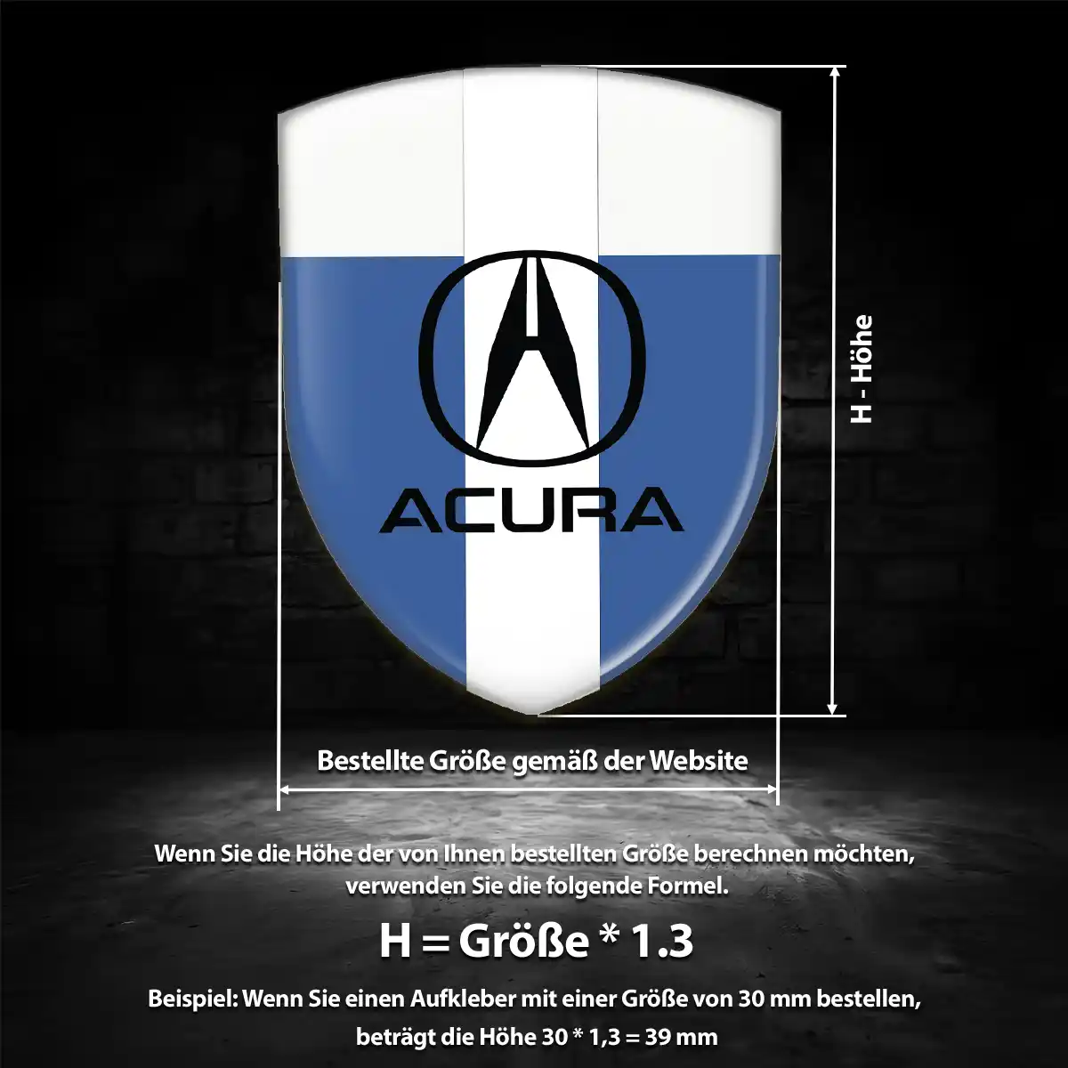 Acura Aufkleber Wappen Auto Premiumqualität