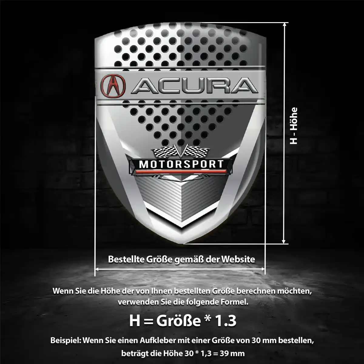 Acura Aufkleber Wappen Auto Stilvolles Design