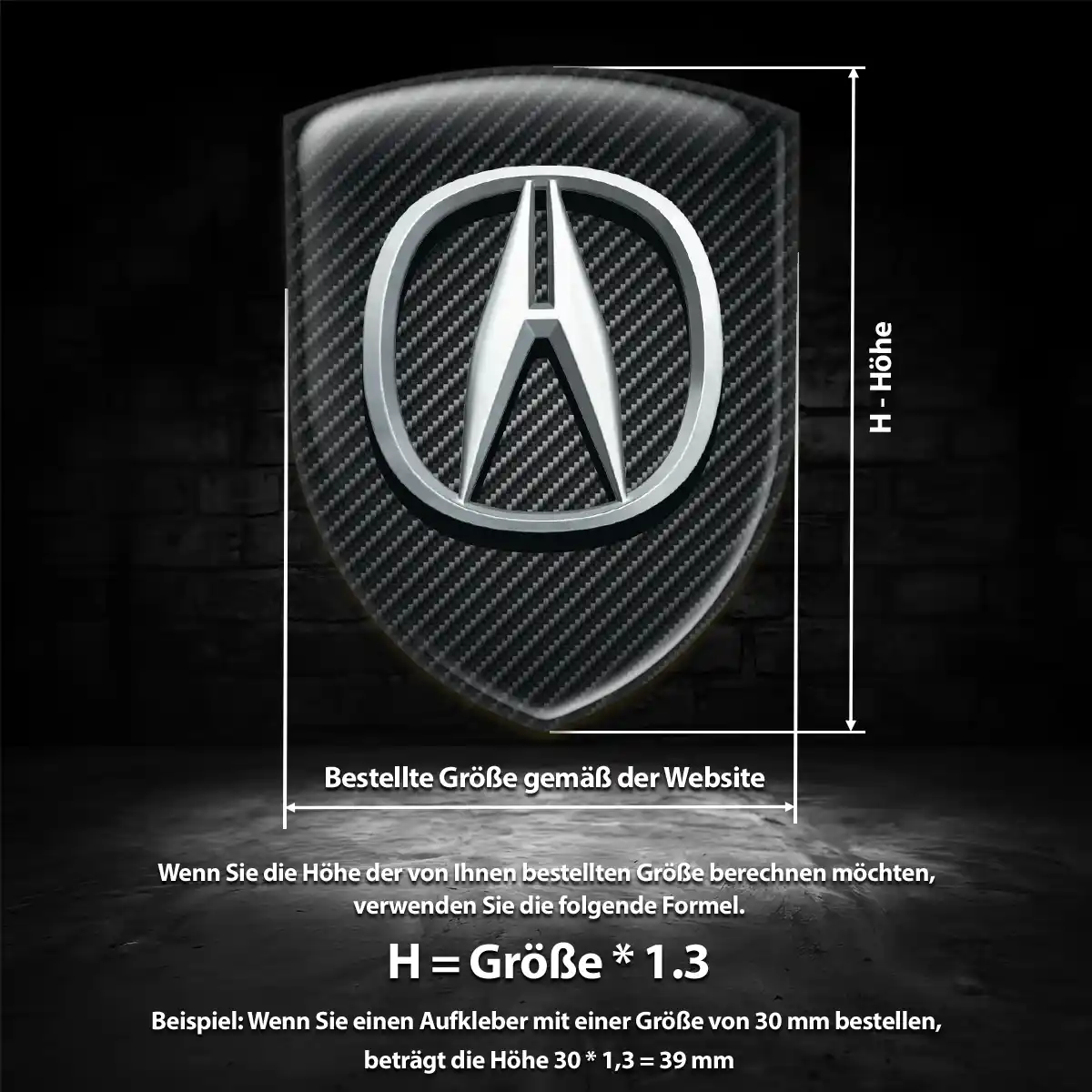 Acura Aufkleber Wappen Emblem Auto Hochwertiges Harz