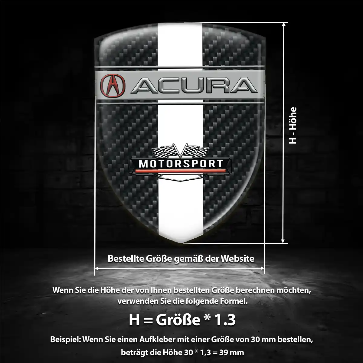 Acura Aufkleber Wappen Emblem Auto Hohe Qualität