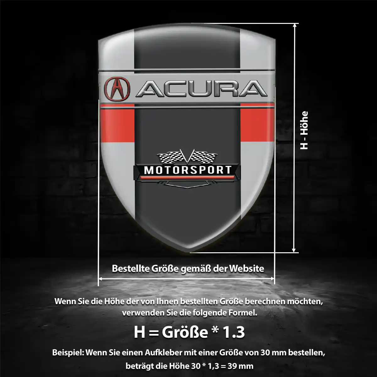 Acura Aufkleber Wappen Emblem Auto Interieurdesign