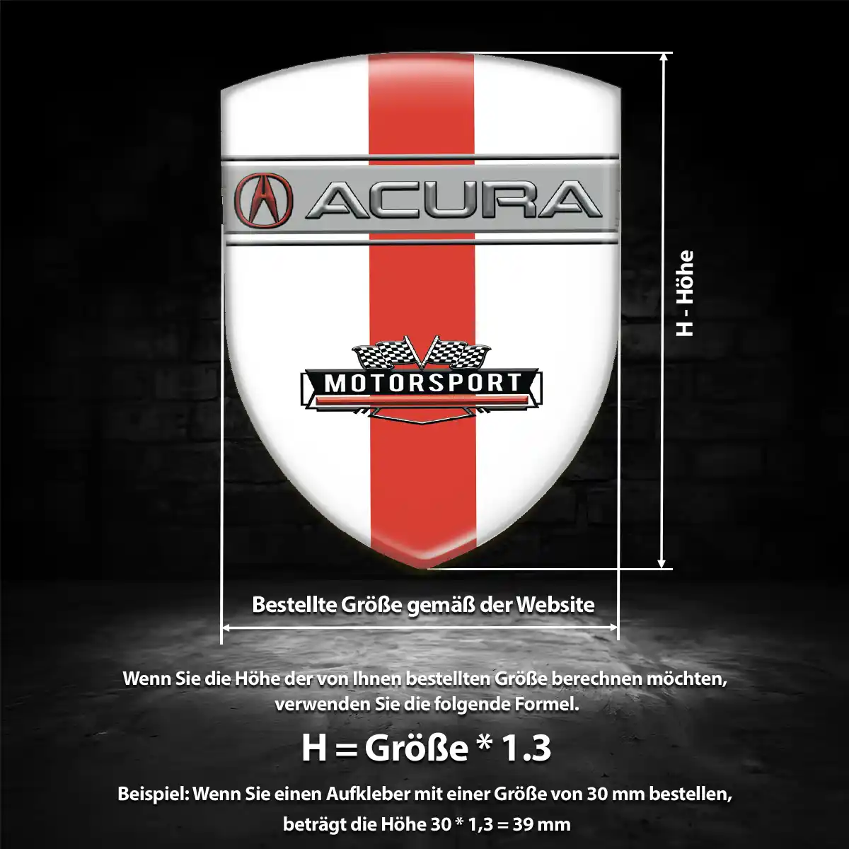 Acura Aufkleber Wappen Emblem Auto Limitierte Auflage