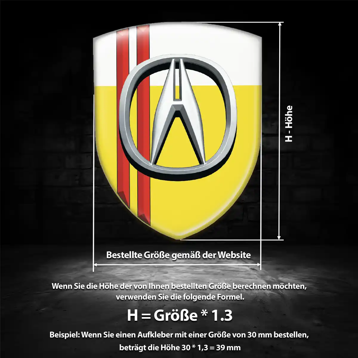 Acura Aufkleber Wappen Emblem Auto Premiumqualität