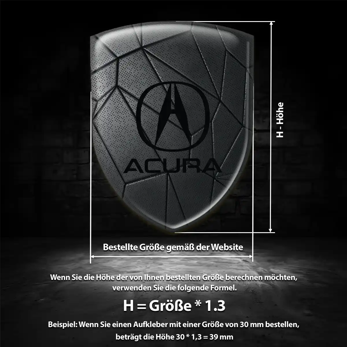 Acura Aufkleber Wappen Emblem Hohe Qualität