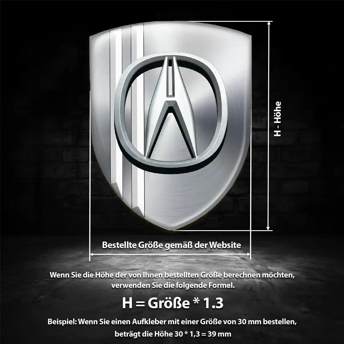 Acura Aufkleber Wappen Emblem Premiumqualität