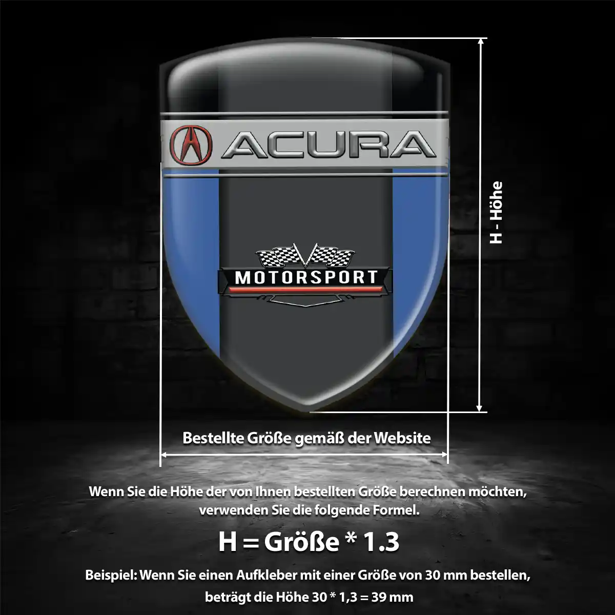 Acura Aufkleber Wappen Emblem Stilvolles Design