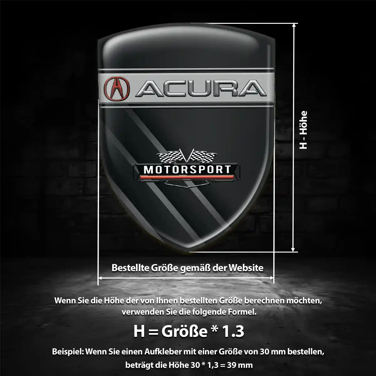 Acura Aufkleber Wappen Hohe Qualität