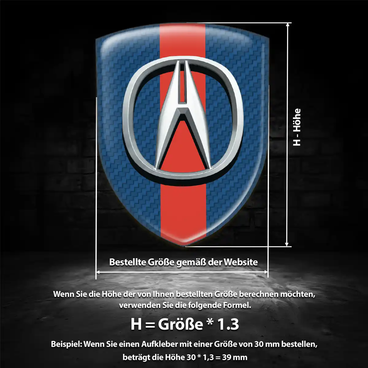 Acura Emblem Aufkleber Auto Exterieurdesign