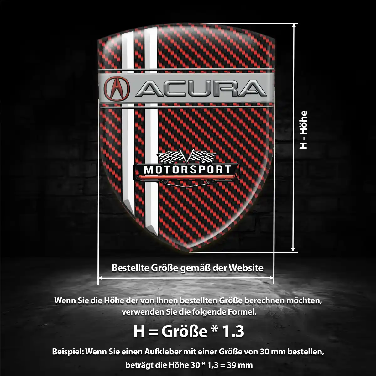 Acura Emblem Aufkleber Auto Hochwertiges Harz
