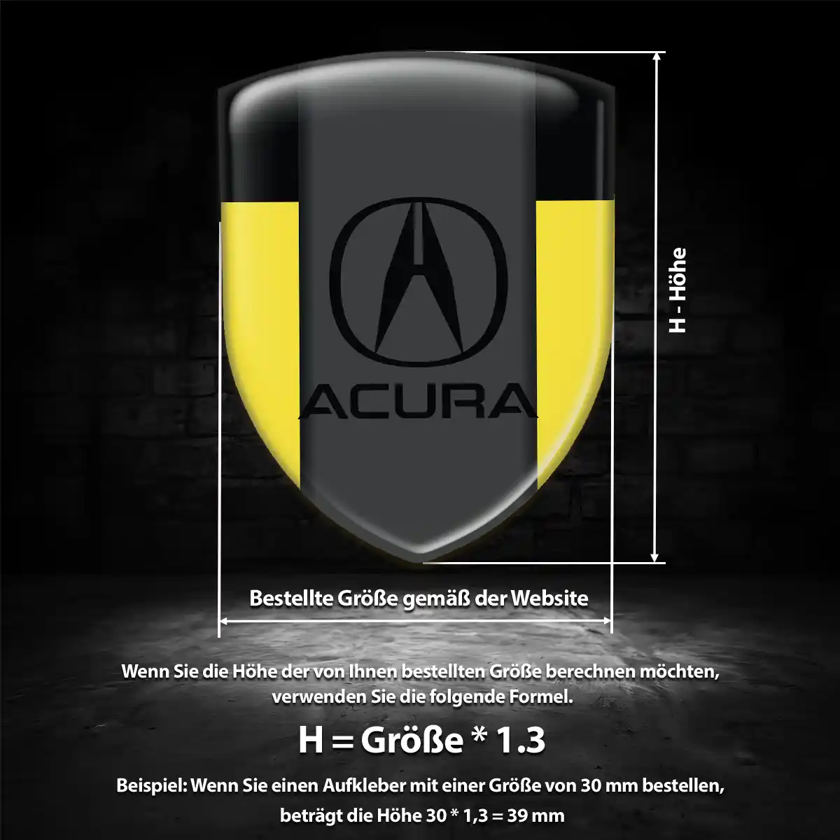 Acura Emblem Aufkleber Auto Hohe Qualität