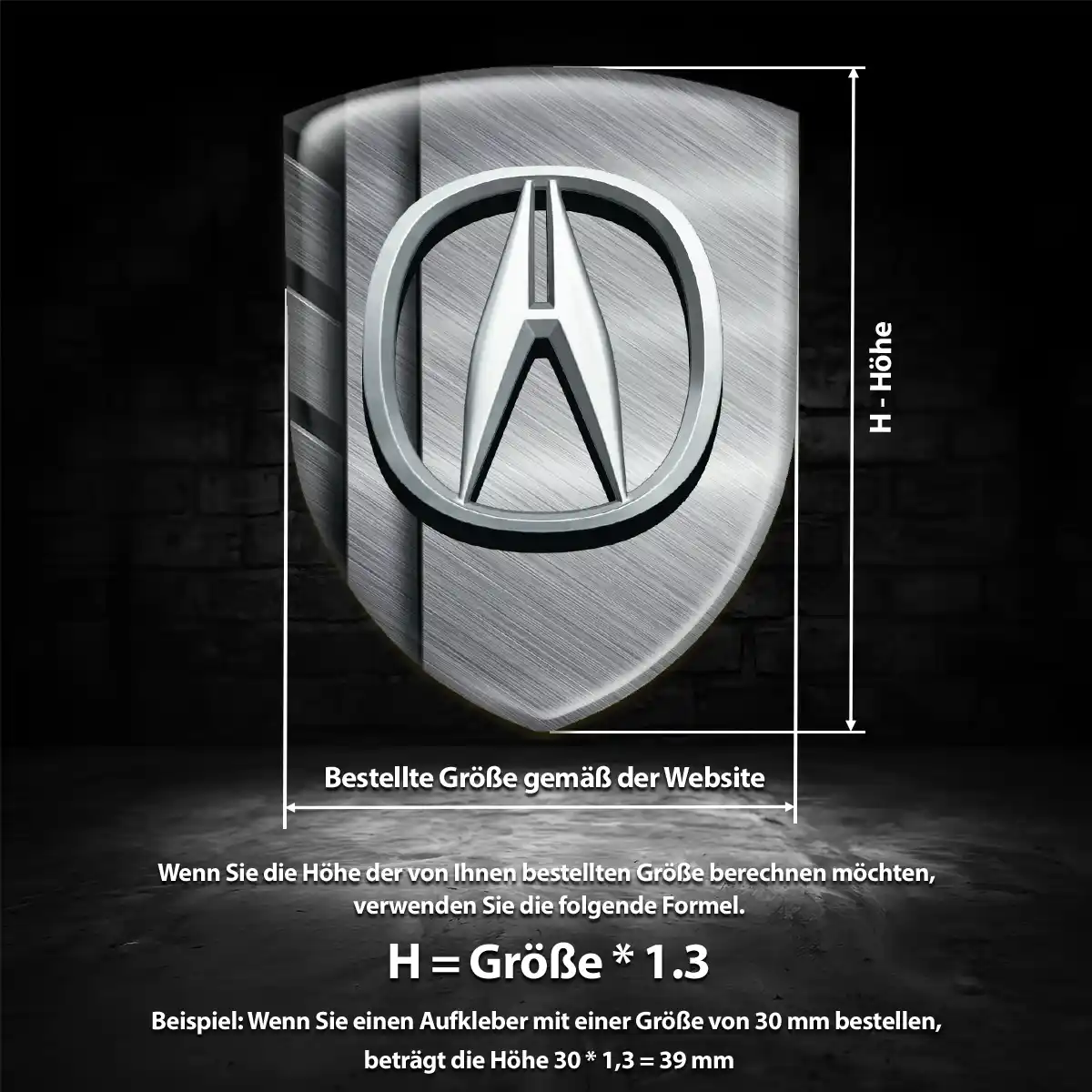 Acura Emblem Aufkleber Auto Limitierte Auflage