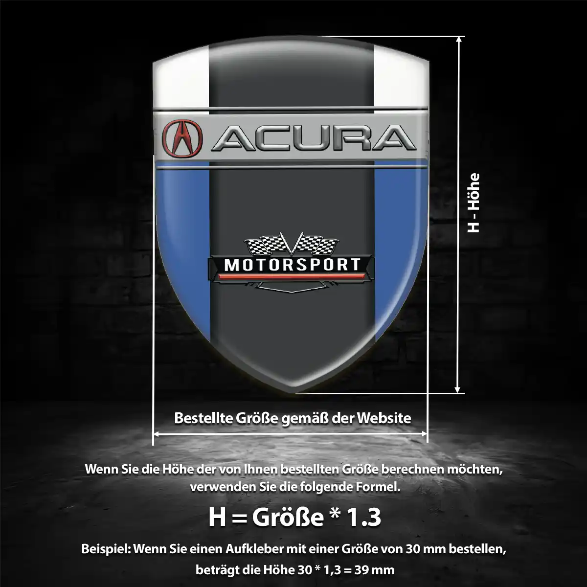 Acura Emblem Aufkleber Auto Premium-Edition