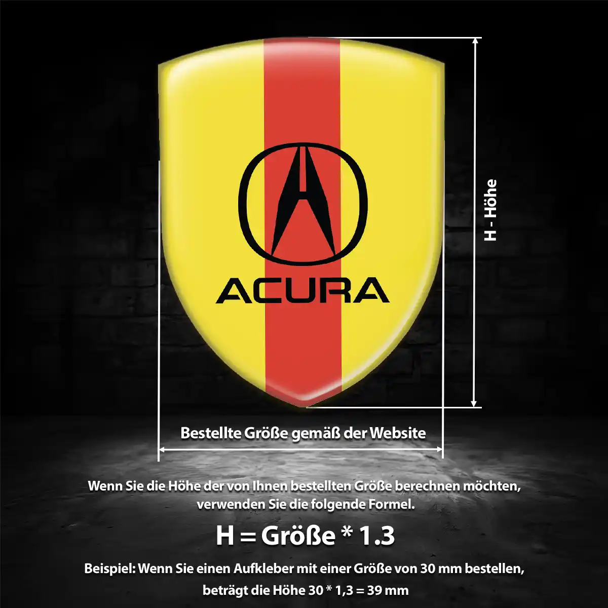 Acura Emblem Aufkleber Auto Premiumqualität