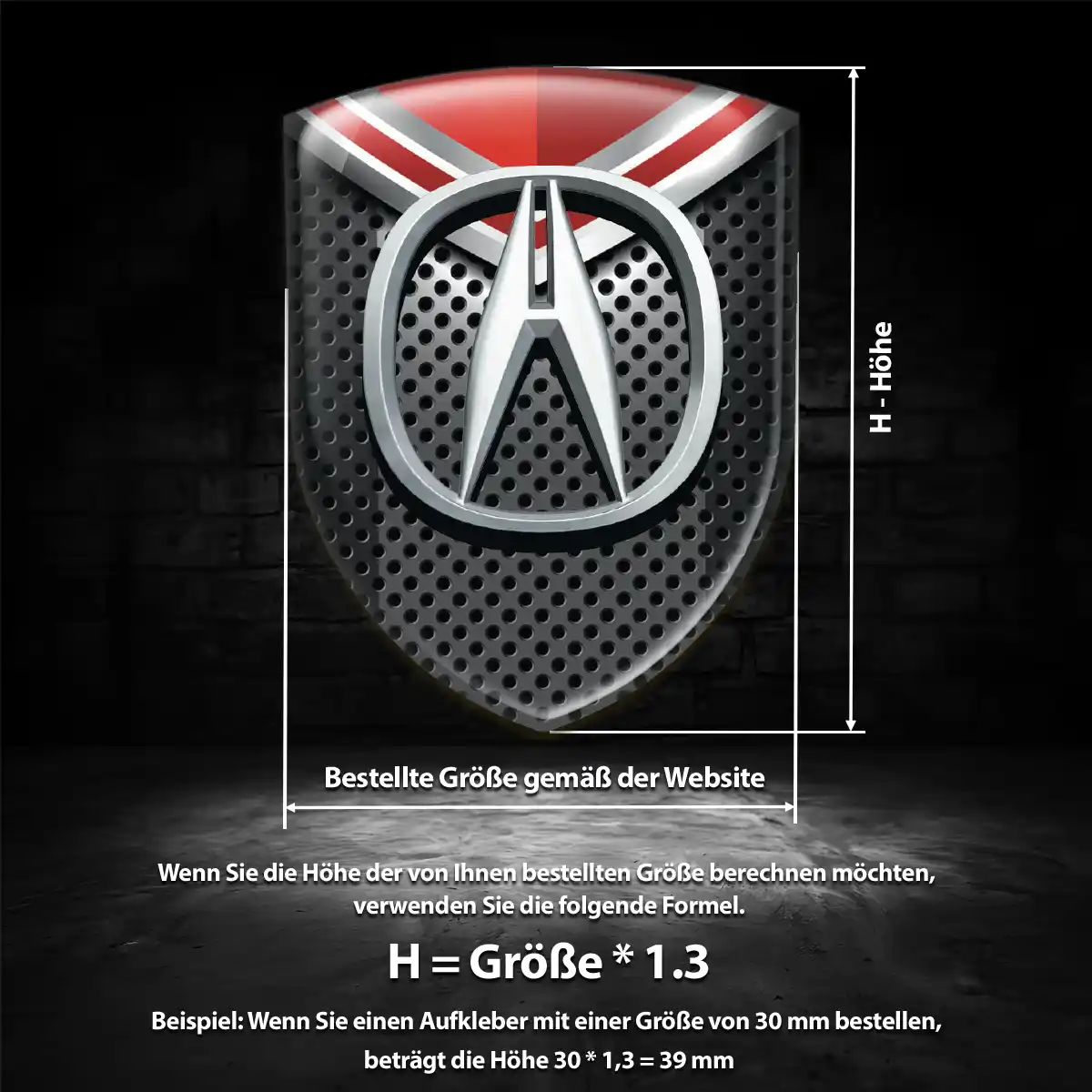 Acura Emblem Aufkleber Exterieurdesign