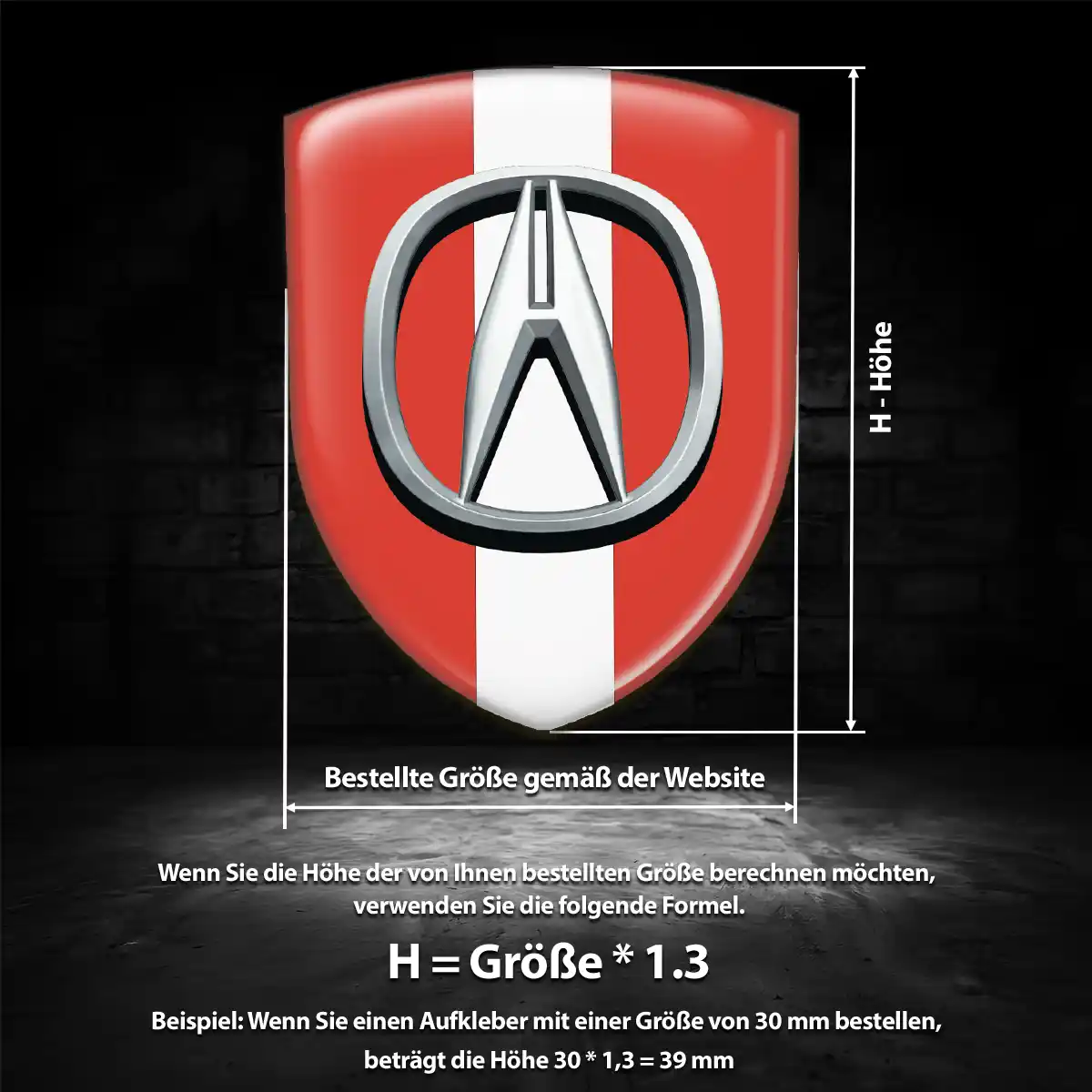 Acura Emblem Aufkleber Hohe Qualität