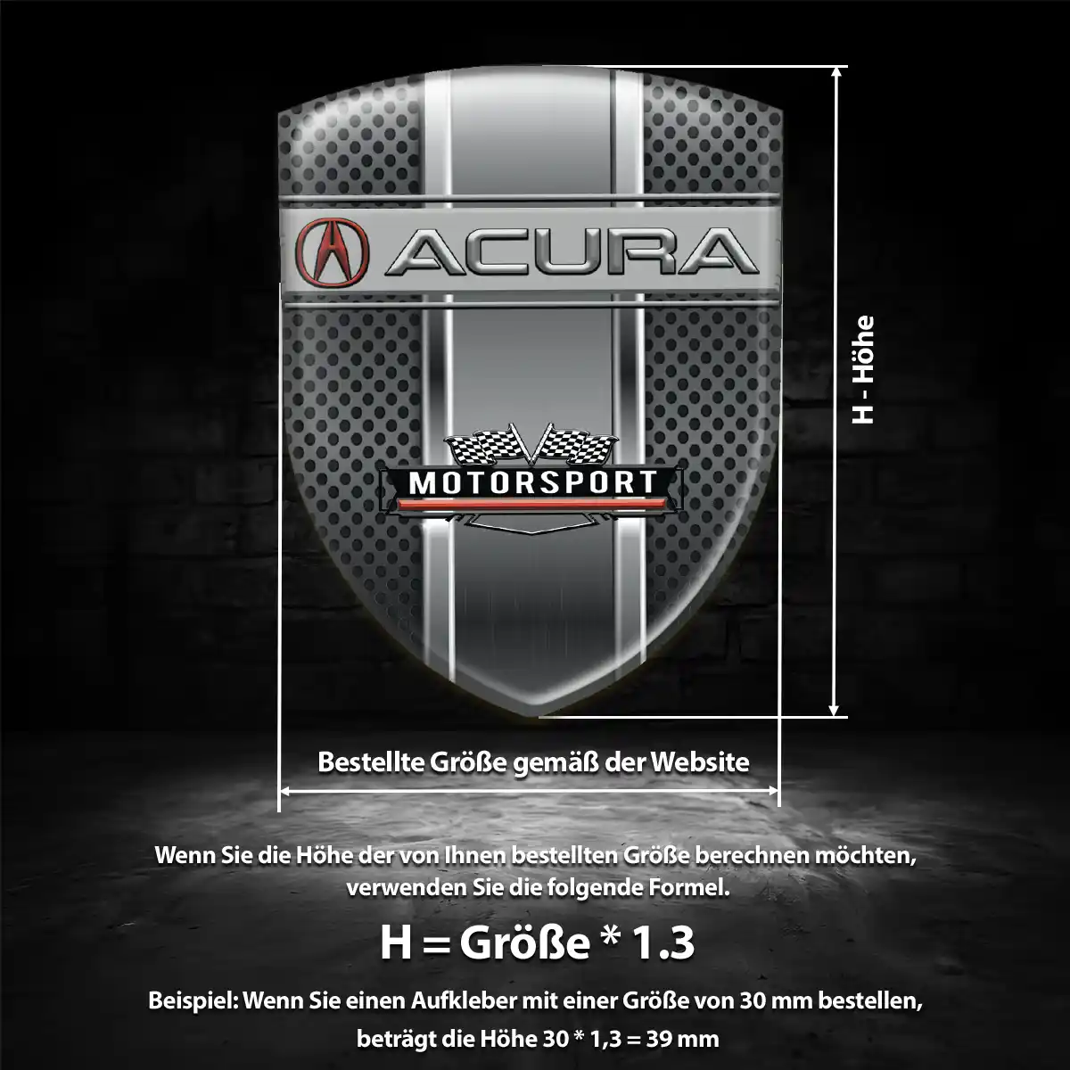 Acura Emblem Aufkleber Limitierte Auflage
