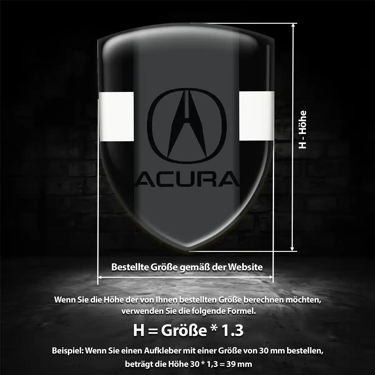 Acura Emblem Aufkleber Premium-Edition