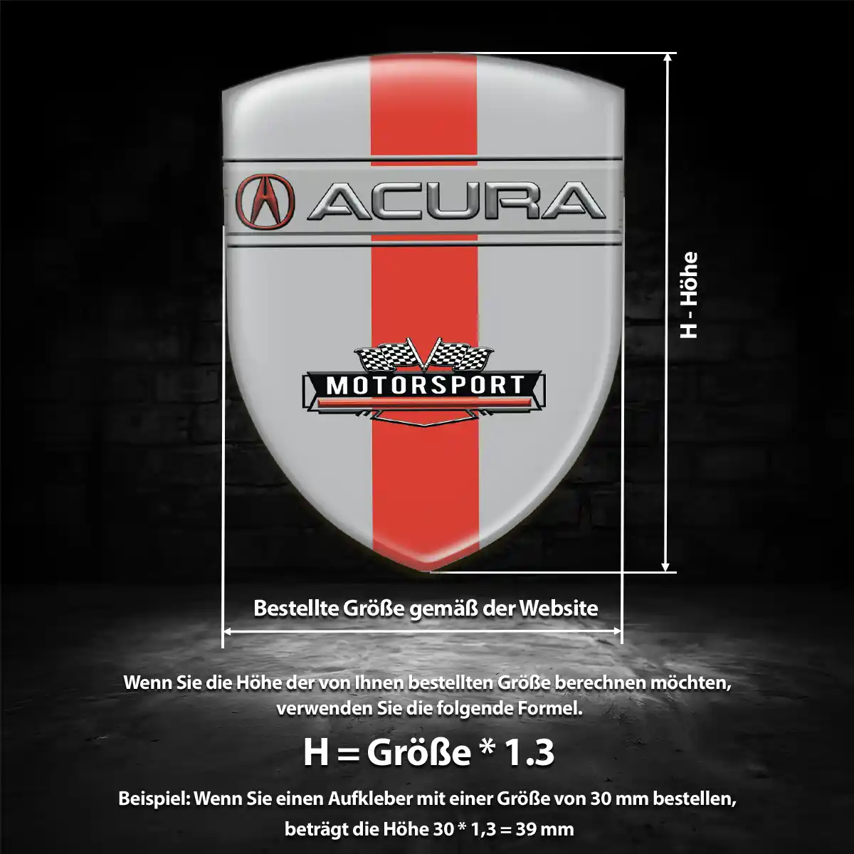 Acura Emblem Aufkleber Premiumqualität