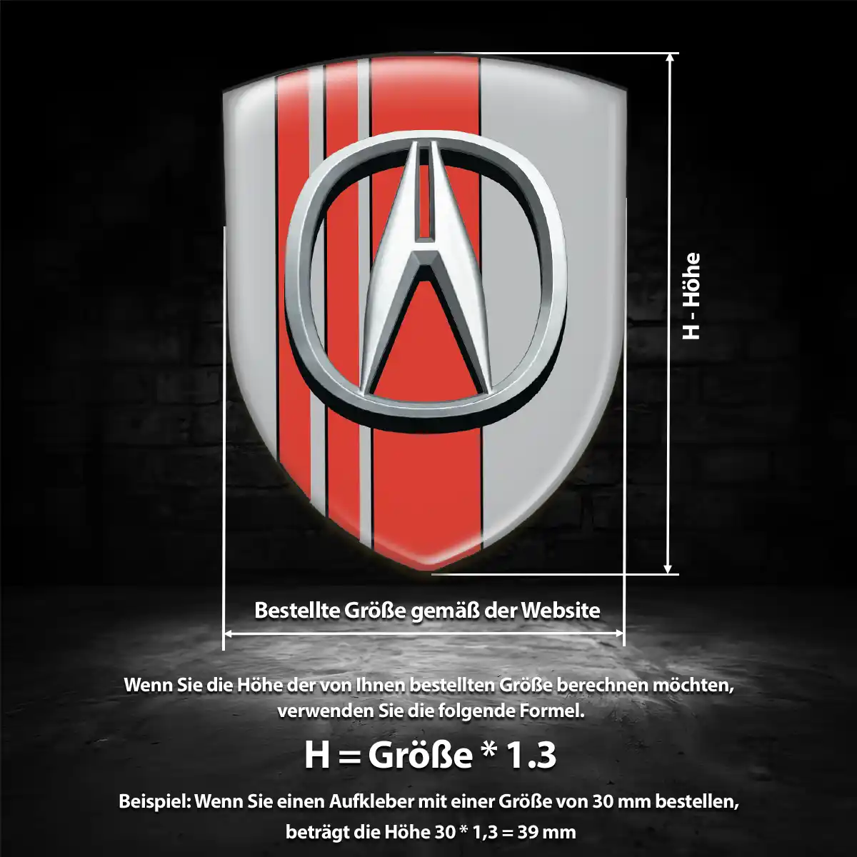Acura Emblem Aufkleber Stilvolles Design