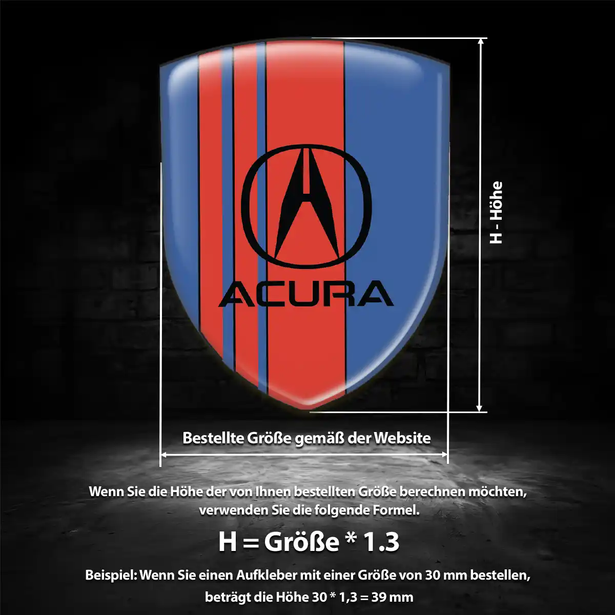 Acura Emblem Aufkleber Wappen Auto Exterieurdesign