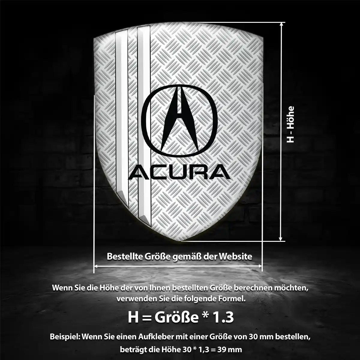 Acura Emblem Aufkleber Wappen Auto Hohe Qualität