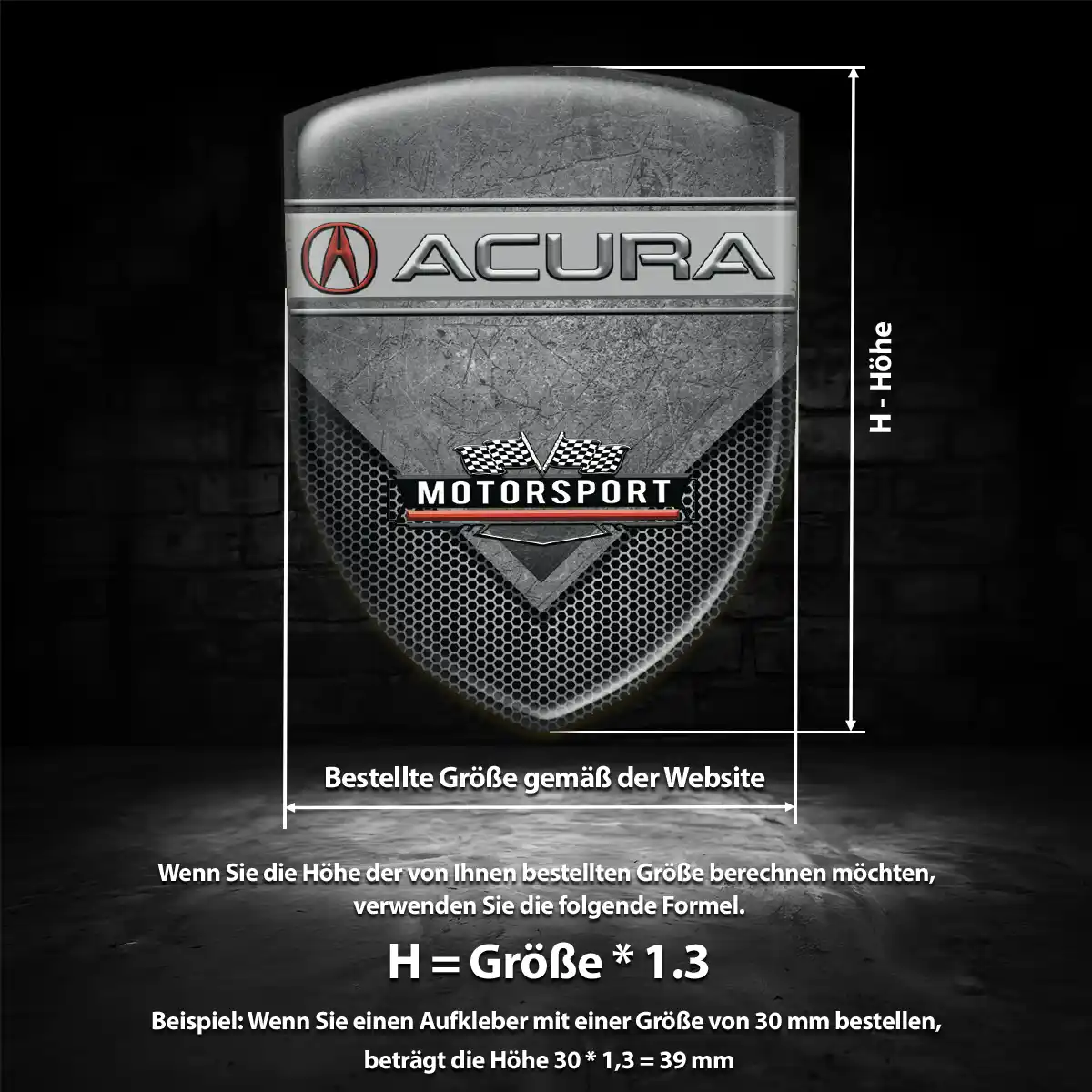 Acura Emblem Aufkleber Wappen Auto Interieurdesign