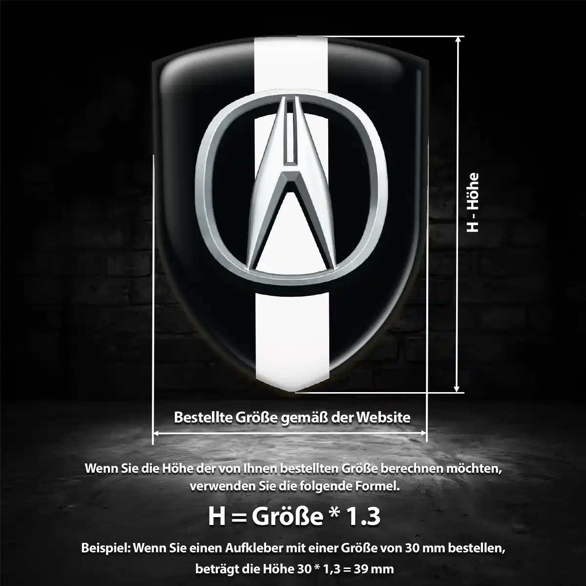 Acura Emblem Aufkleber Wappen Auto Limitierte Auflage