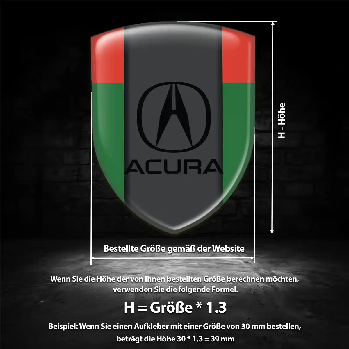Acura Emblem Aufkleber Wappen Auto Luxus-Edition