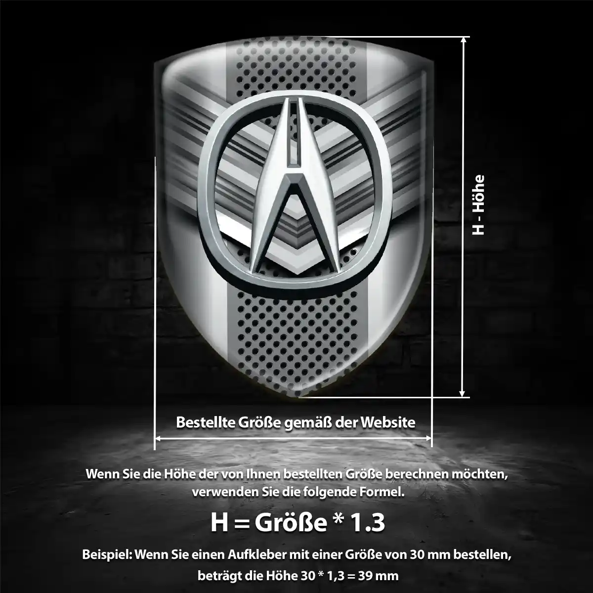 Acura Emblem Aufkleber Wappen Auto Premiumqualität