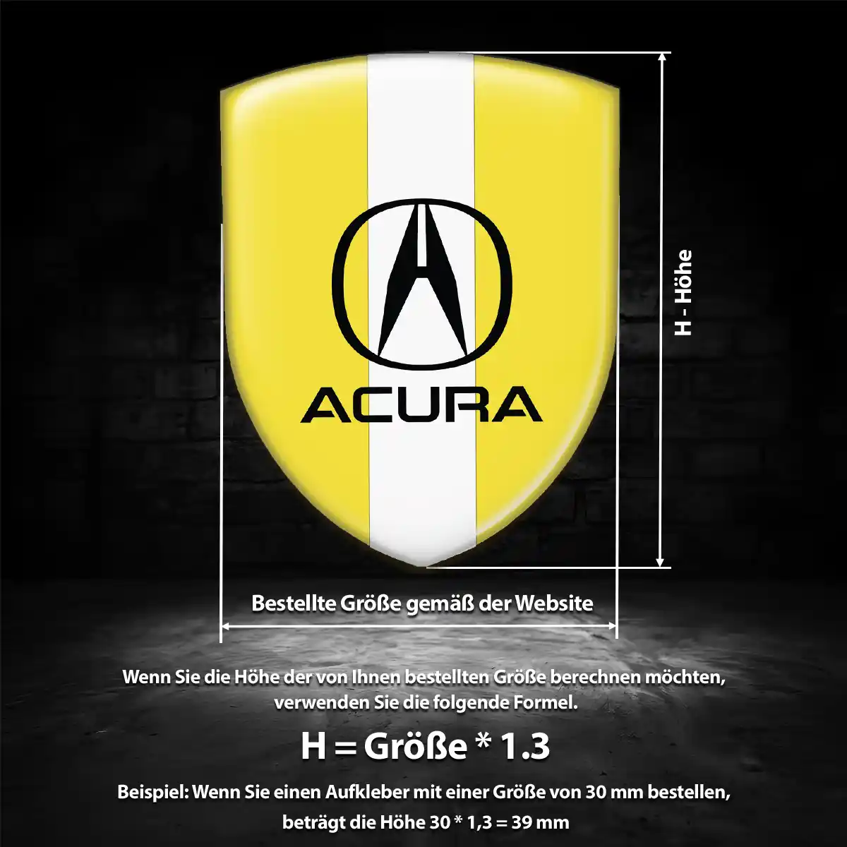 Acura Emblem Aufkleber Wappen Exterieurdesign