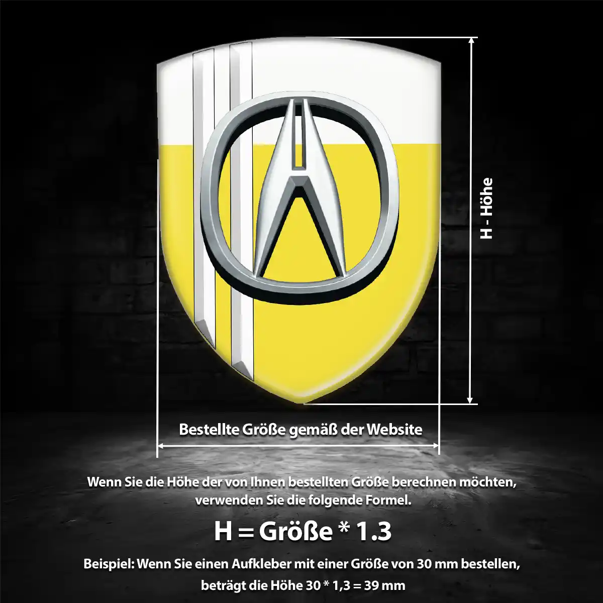 Acura Emblem Aufkleber Wappen Limitierte Auflage