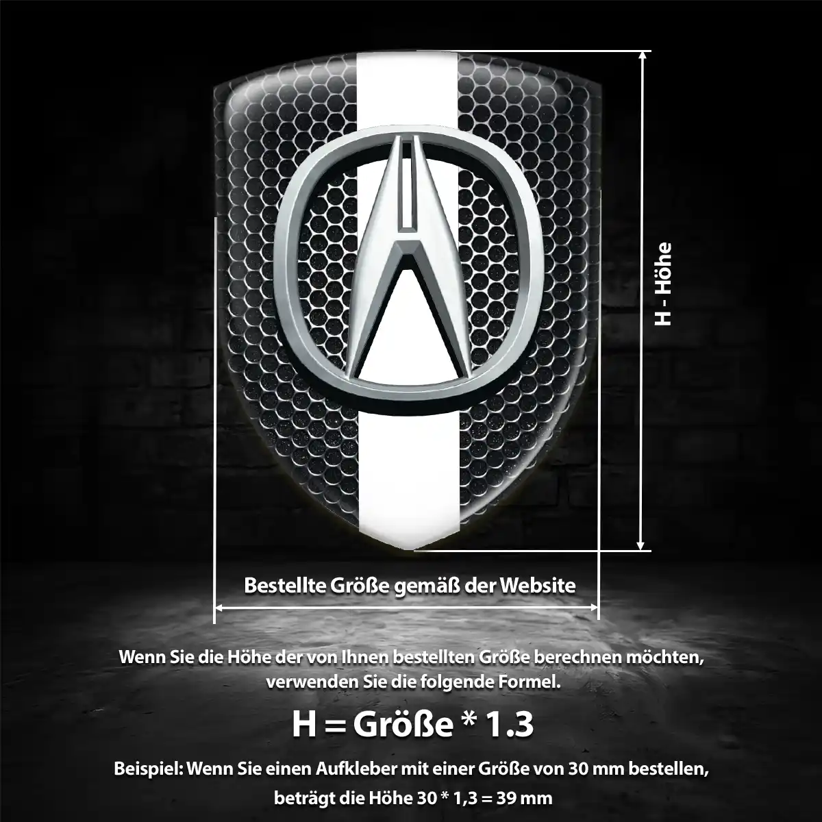 Acura Emblem Auto Premiumqualität