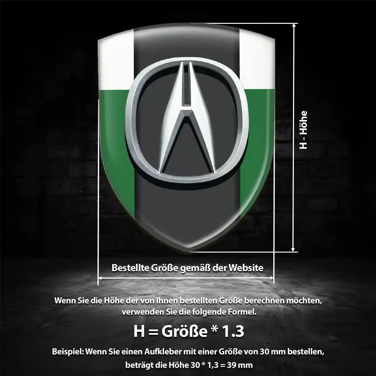 Acura Emblem Hochwertiges Harz