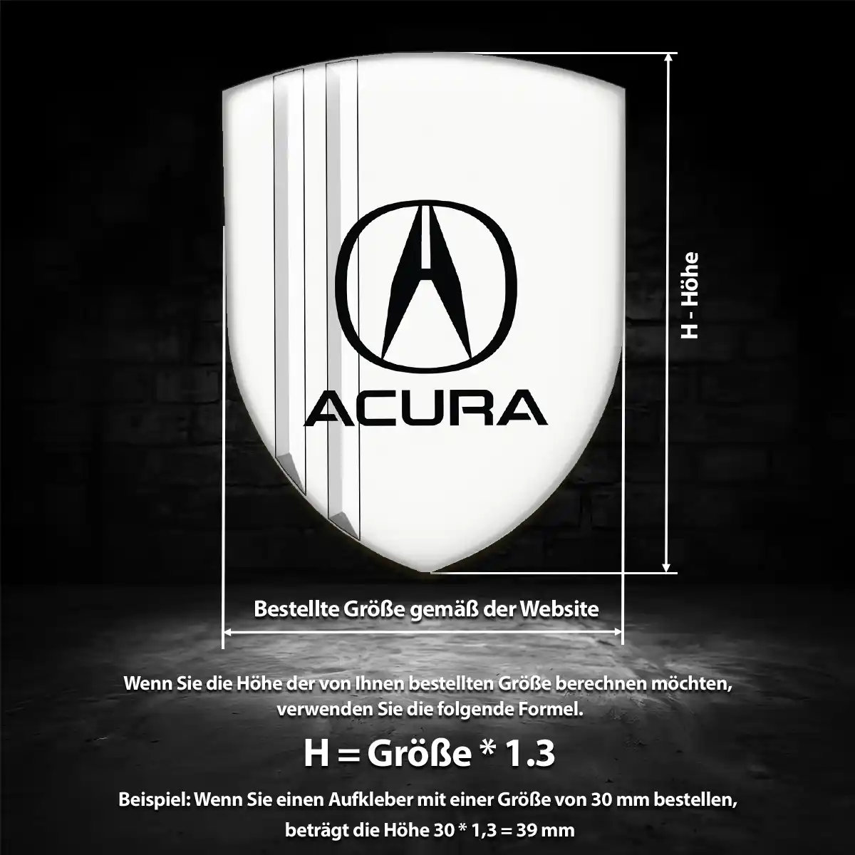 Acura Emblem Wappen Aufkleber Auto Hohe Qualität