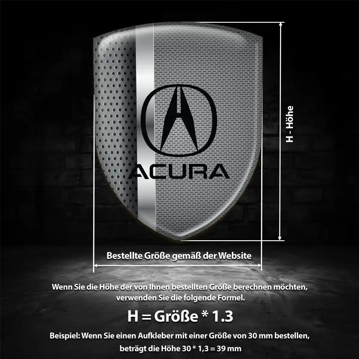 Acura Emblem Wappen Aufkleber Auto Interieurdesign