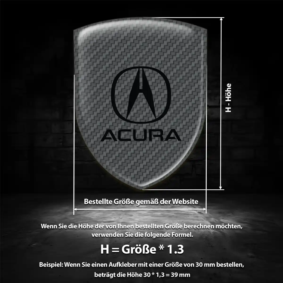 Acura Emblem Wappen Aufkleber Auto Limitierte Auflage