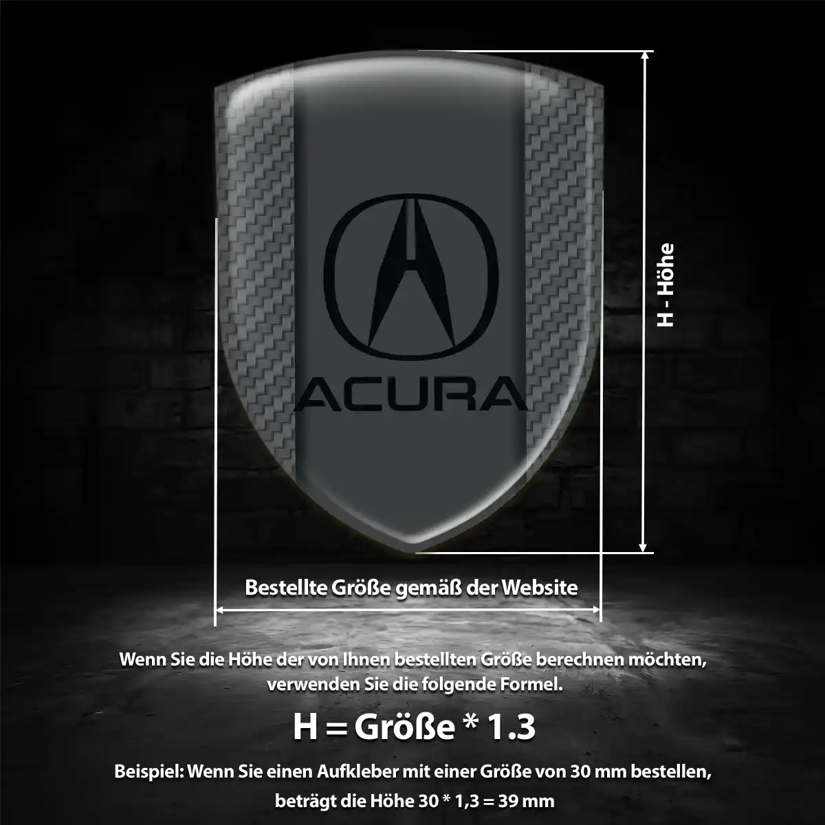 Acura Emblem Wappen Aufkleber Auto Premium-Edition