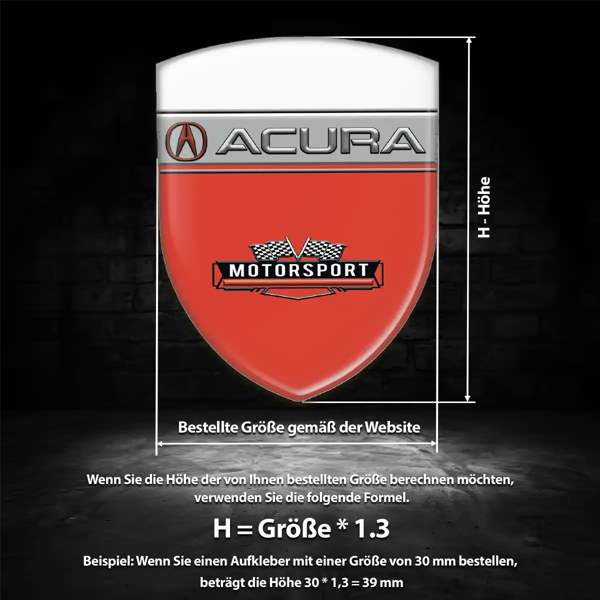 Acura Emblem Wappen Aufkleber Auto Premiumqualität