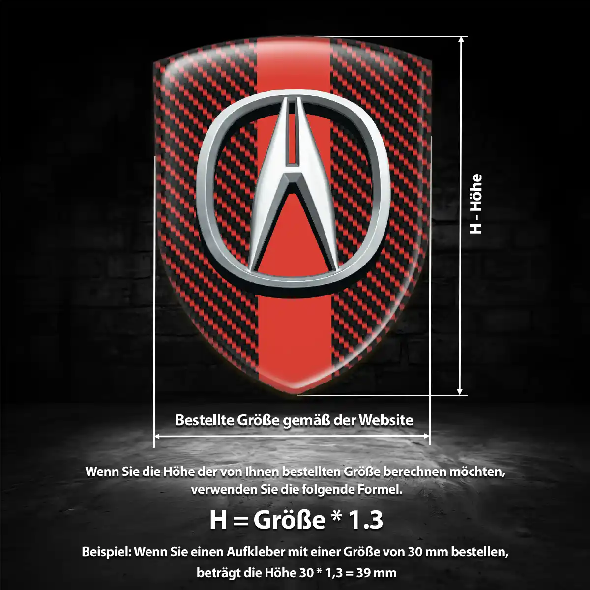 Acura Emblem Wappen Aufkleber Limitierte Auflage