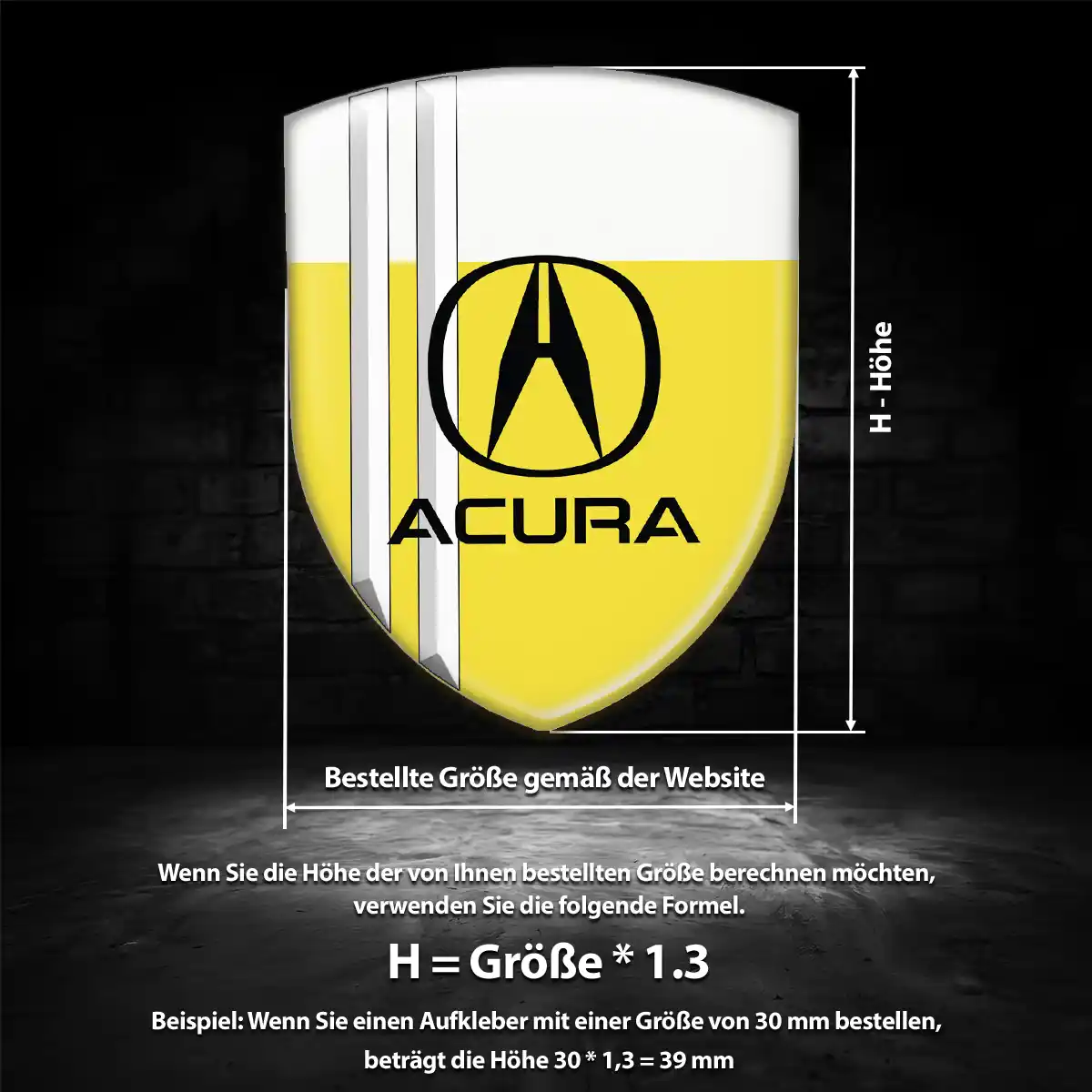Acura Emblem Wappen Aufkleber Premiumqualität