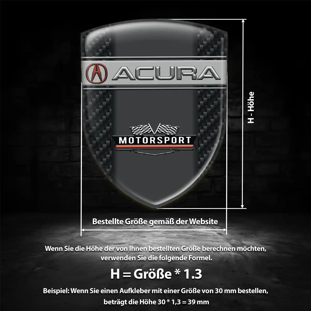 Acura Emblem Wappen Aufkleber Stilvolles Design